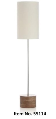 Floor Lamp without shade Height 48″ • Wood & Iron