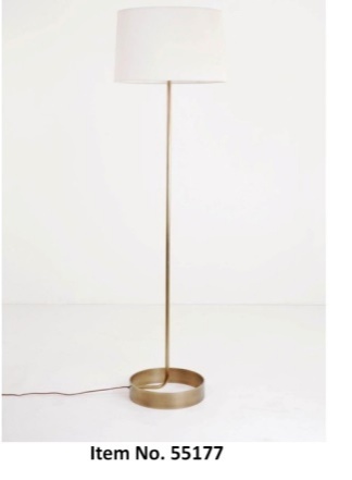Floor Lamp without shade Height 48″ • Iron