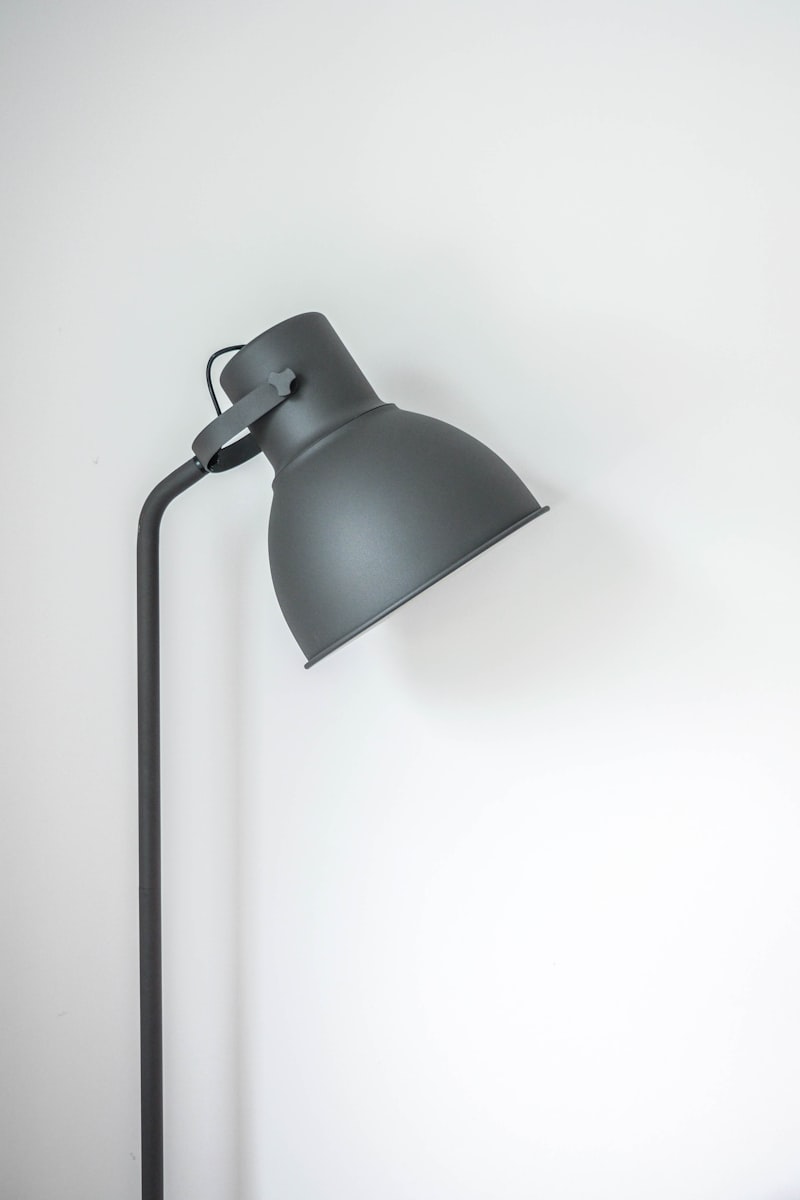 Hand-finished wood table lamp